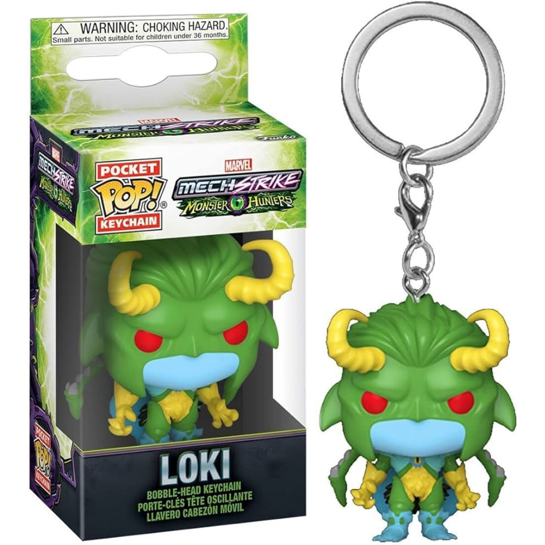 Funko Pocket Pop Keychain Marvel Mechstrike Monster Hunters Loki