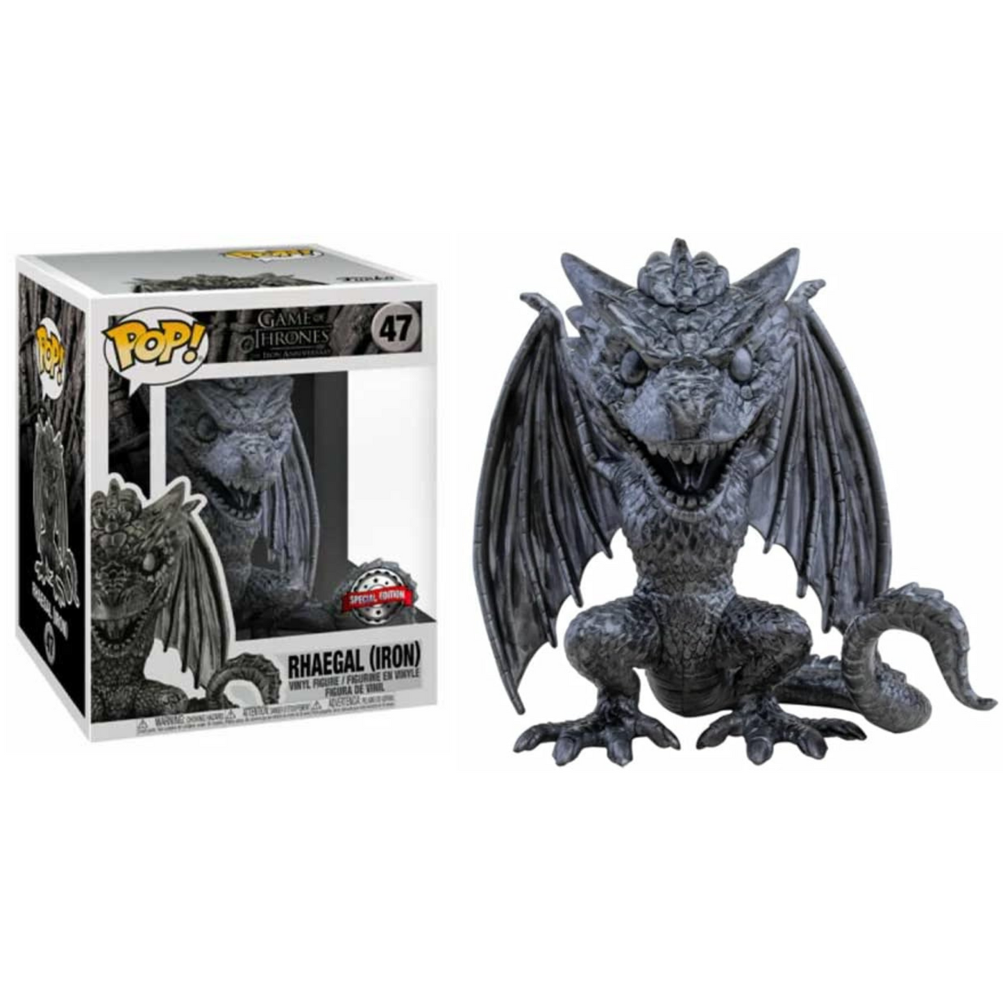 Funko Pop Game of Thrones GOT Rhaegal (Iron) 47 Special Edition