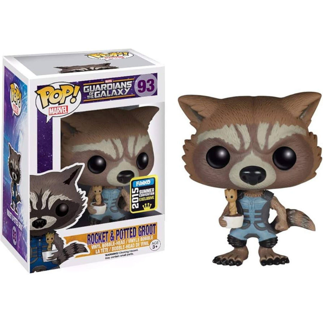 Funko Pop Marvel Guardians of the Galaxy Rocket & Potted Groot 93 2015 Summer Convention Exclusive
