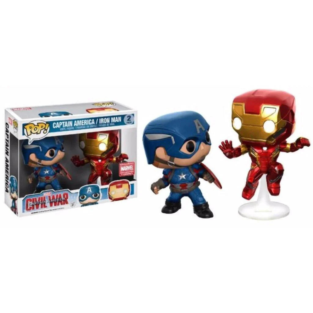 Funko Pop Marvel Civil War Captain America/Iron Man 2Pack