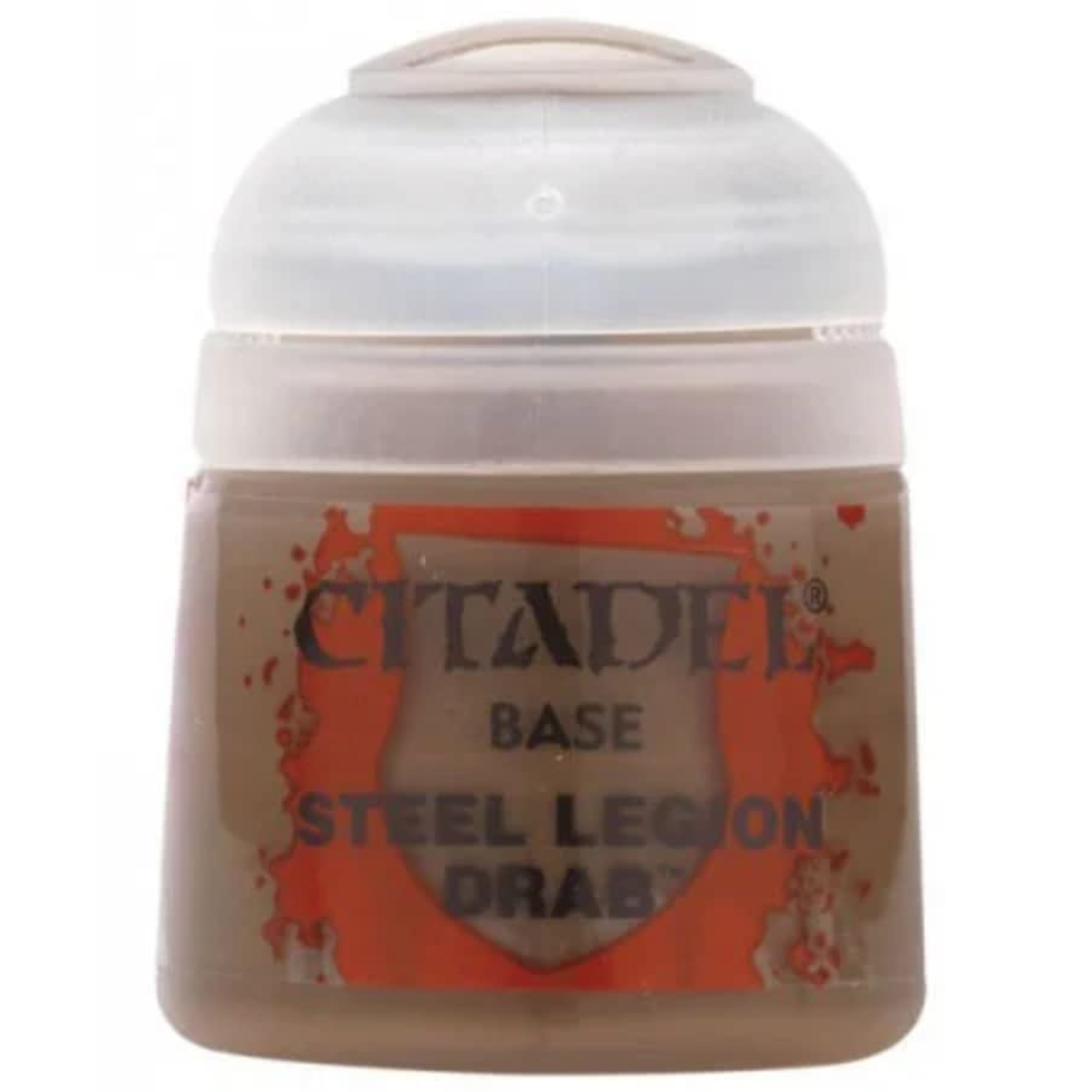Games Workshop Warhammer Paint Citadel Base Steel Legion Drab 12ML