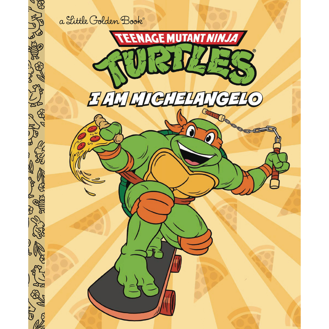 Little Golden Book Teenage Mutant Ninja Turtles TMNT I am Michelangelo