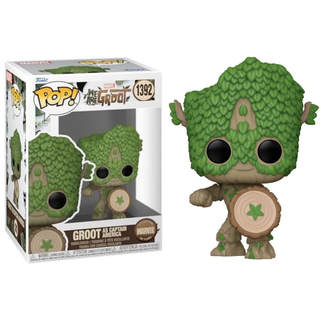 Funko Pop We Are Groot Groot as Captain America 1392