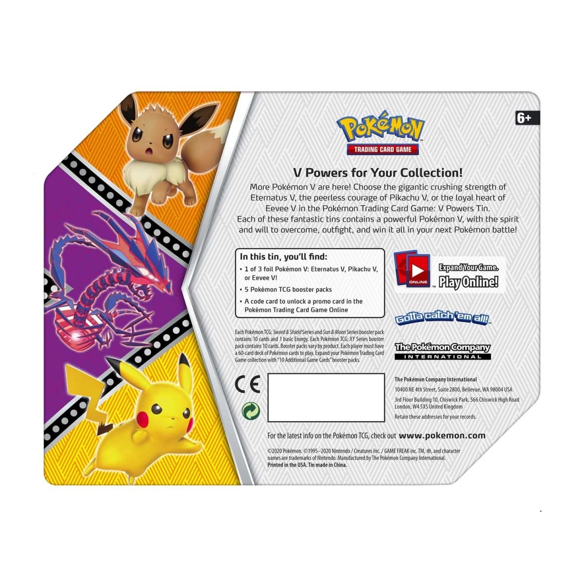 Pokemon V Powers Tin (Pikachu V)
