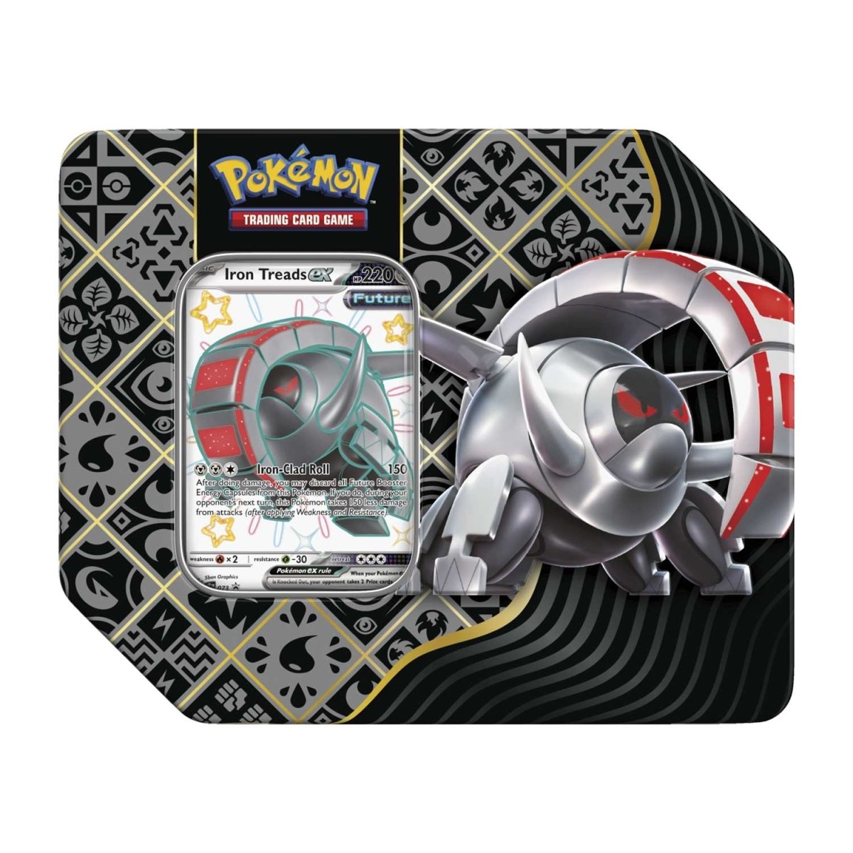 Pokemon Scarlet & Violet-Paldean Fates Tin (Shiny Iron Treads ex)