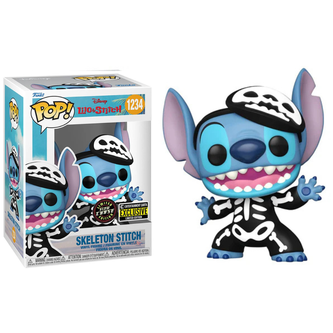 Funko Pop! Disney Lilo & Stitch Skeleton Stitch 1234 Entertainment Earth Exclusive Chase