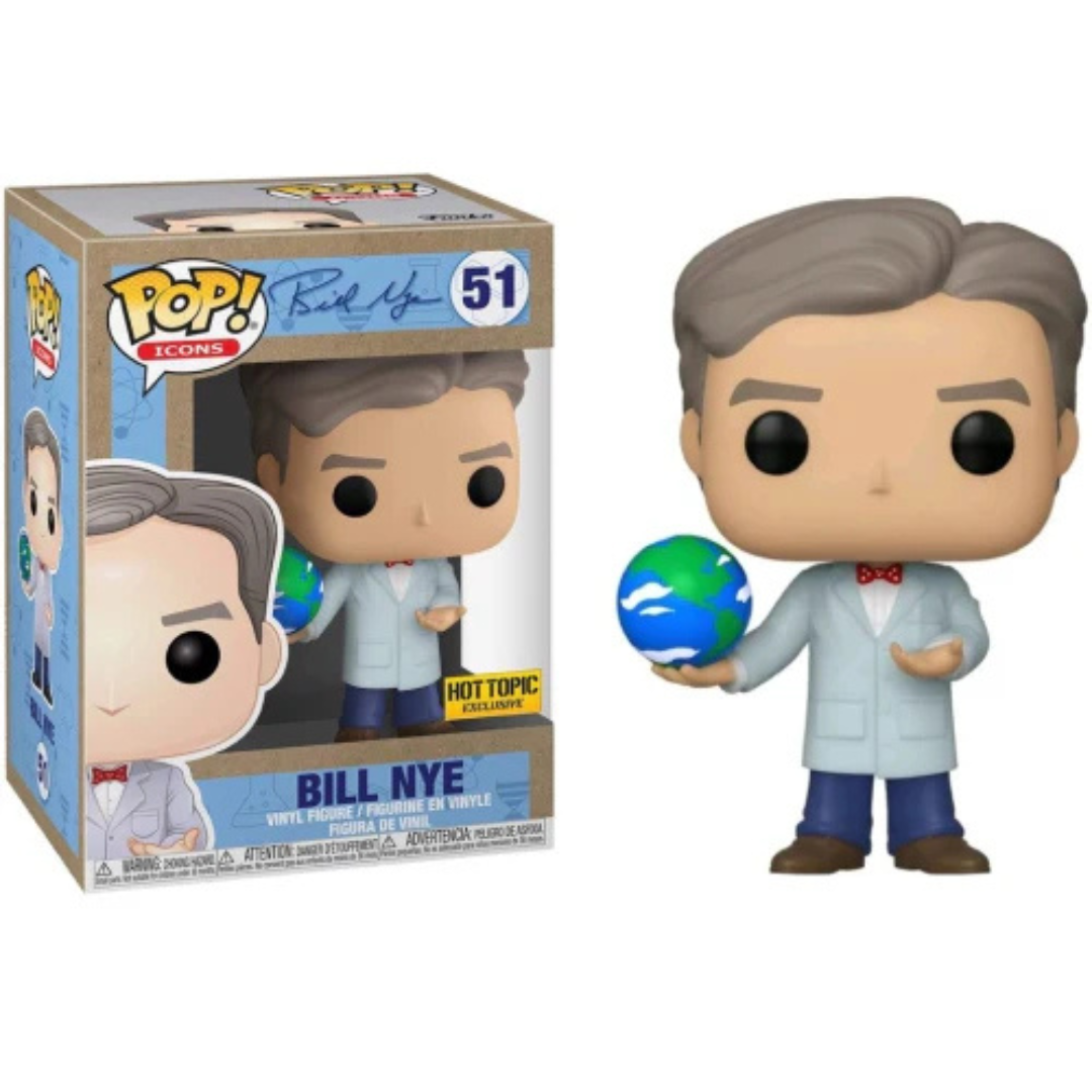 Funko Pop Icons Bill Nye 51 Hot Topic Exclusive