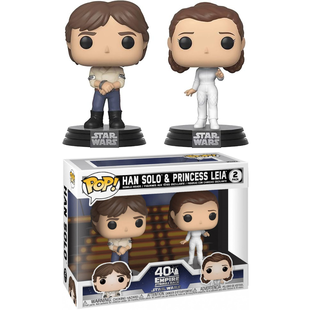 Funko Pop Star Wars Han Solo & Princess Leia 2pack