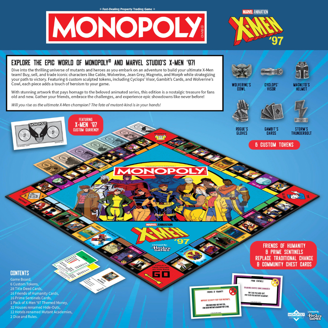 Board Games Monopoly X-Men '97