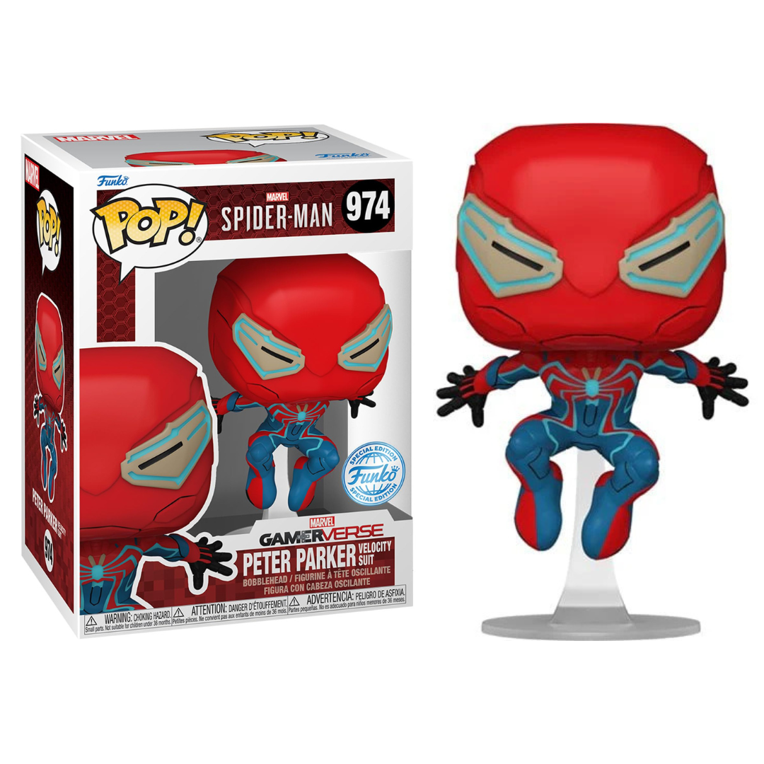 Funko Pop Marvel Spider-Man Peter Parker Velocity Suit 974 Funko Exclusive
