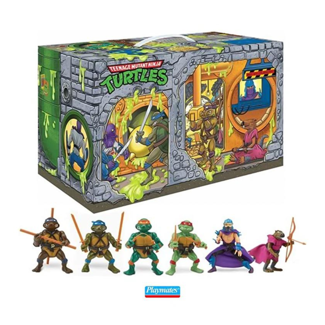 Teenage Mutant Ninja Turtles Retro Rotocast 5 Inch Action Figure Box Set Exclusive - Sewer Lair Edition