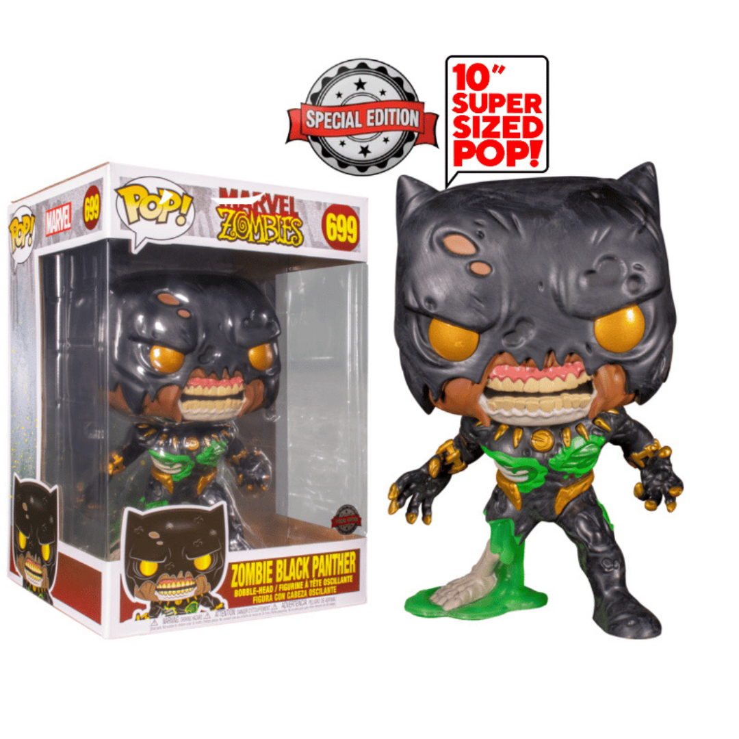 Pop! Marvel Zombie Black Panther #699 – Figura 10 Pollici Esclusiva Con Adesivo