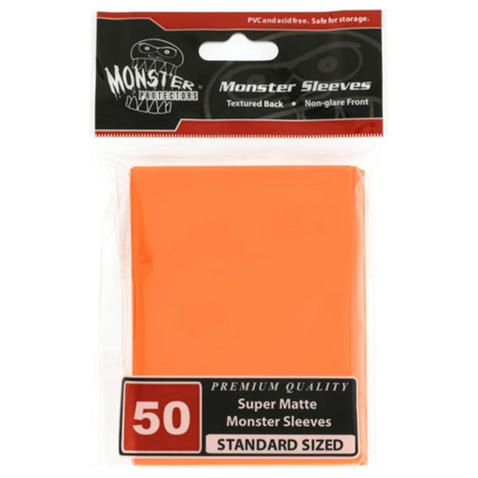 Monster Sleeves Standard Super Matte Sleeves Orange 50CT
