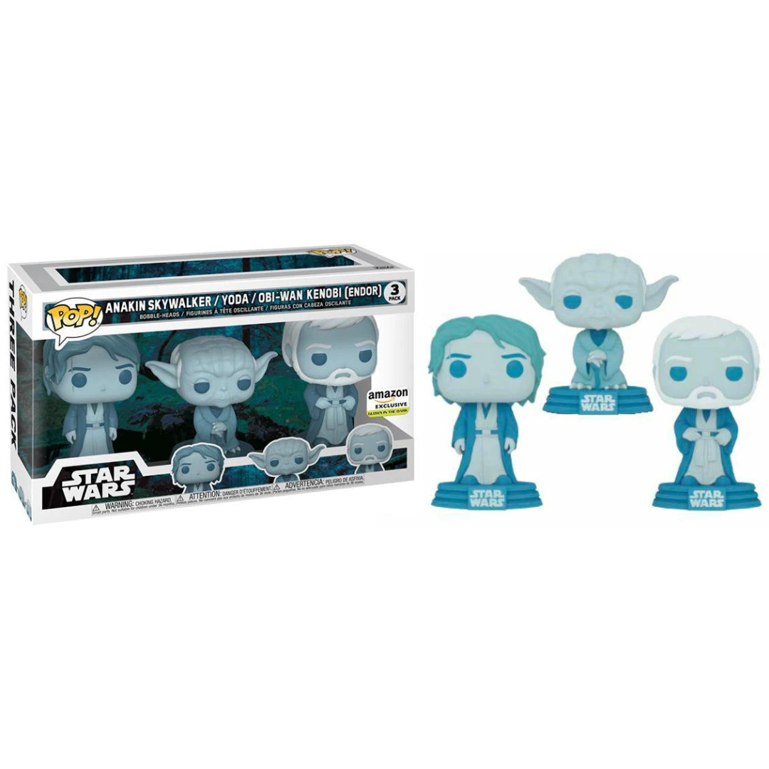 Funko Pop Star Wars Anakin Skywalker / Yoda / Obi-Wan Kenobi (Endor) 3 Pack
