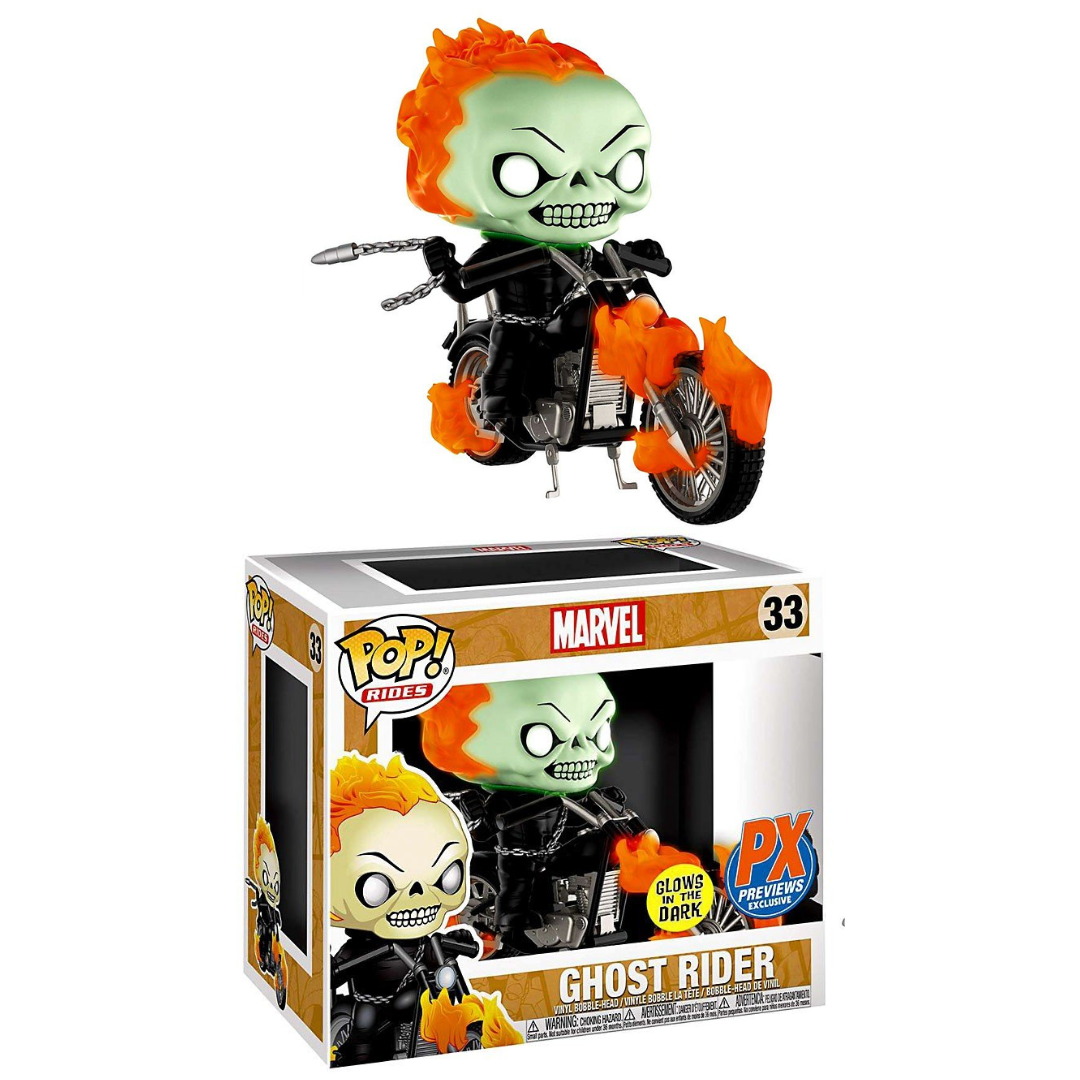 Funko Pop Rides Marvel Ghost Rider 33 PX Exclusive GITD