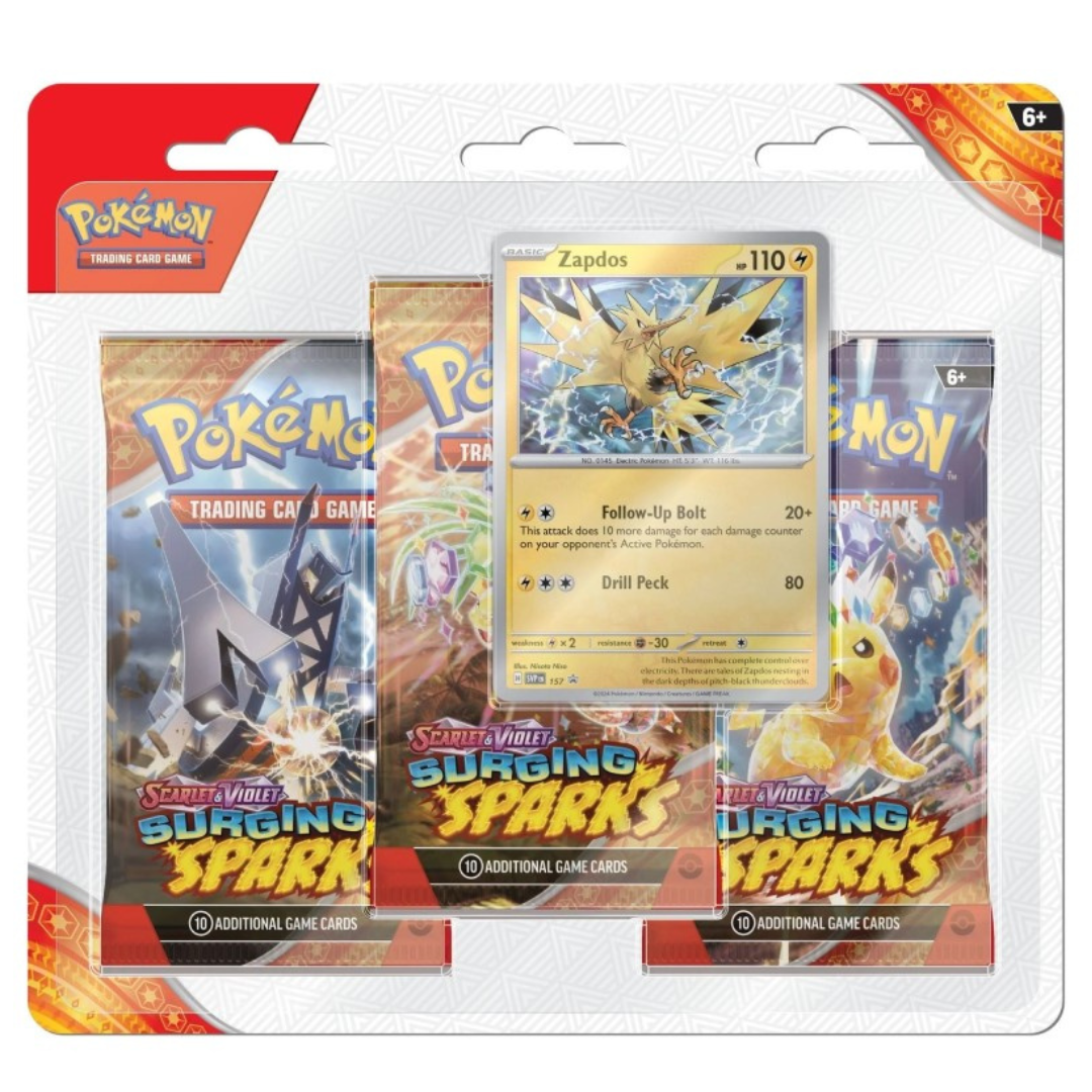 Pokemon Surging Sparks 3 Pack Blister