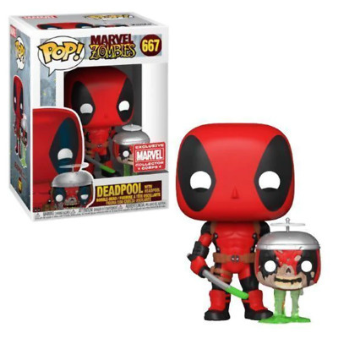 Funko Pop Marvel Deadpool with Headpool 667 Marvel Collector Corps Exclusive