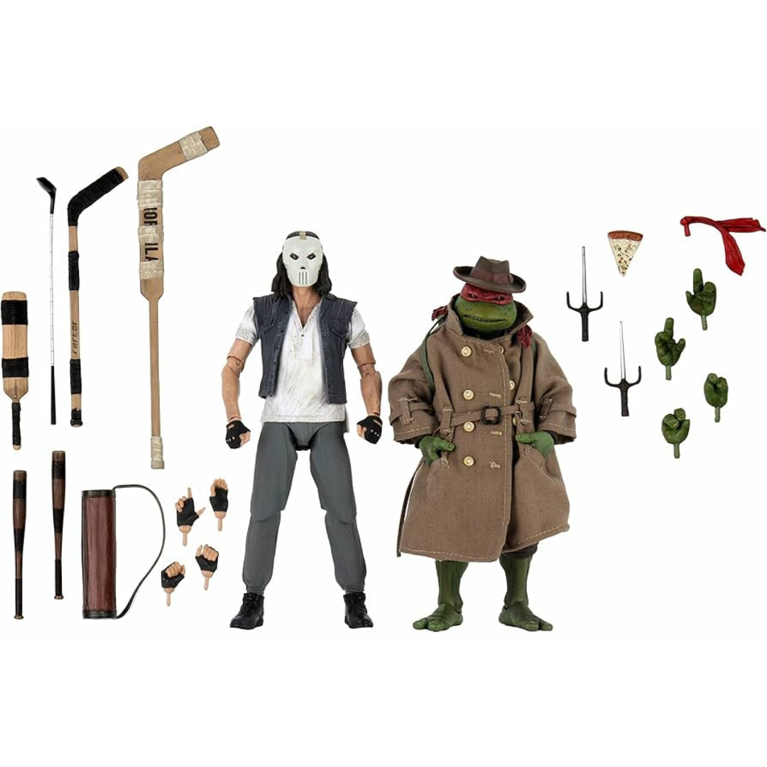 Teenage Mutant Ninja Turtles NECA Casey Jones & Raphael Disguise 2 Pack