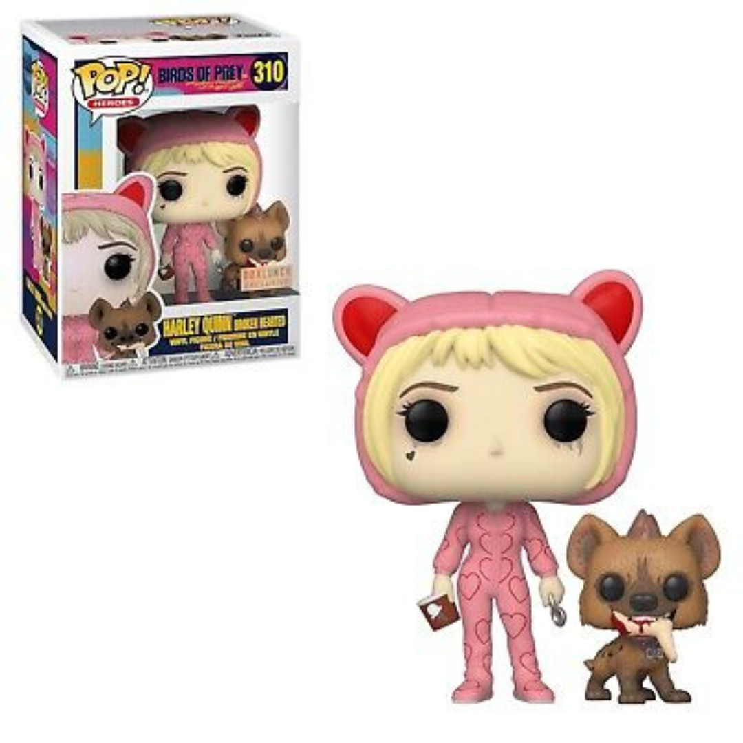 Funko Pop DC Comics Birds of Prey Harley Quinn Broken Hearted 310 Box Lunch Exclusive
