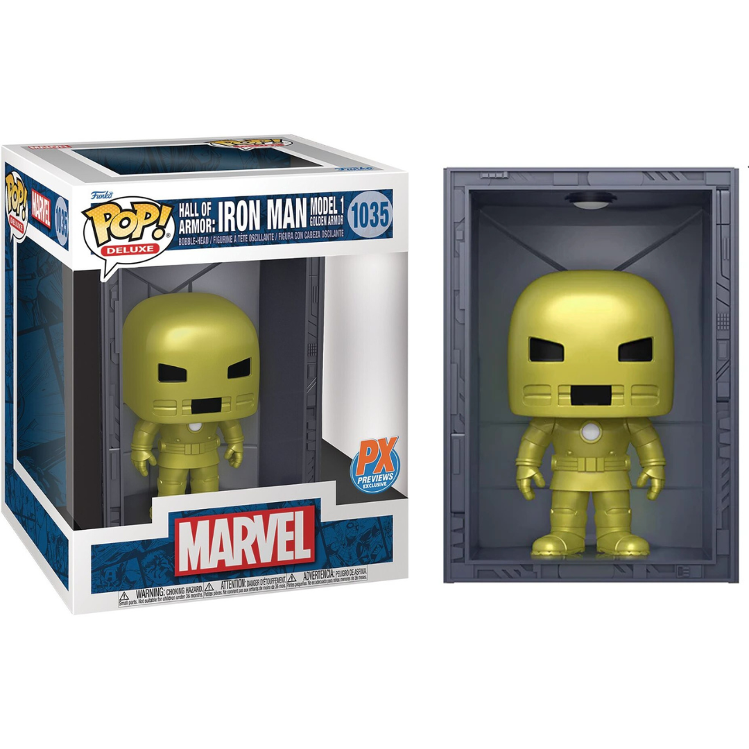 Funko Pop 6inch Marvel Hall of Armor: Iron Man Model 1 Golden Armor 1035