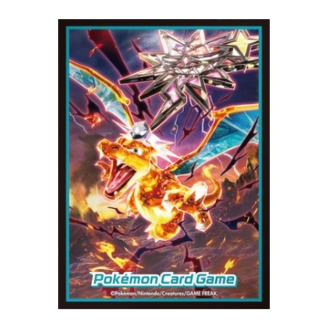 Pokemon Card Game TCG Premium Gloss Deck Sleeves - Dark Terastal Charizard 64-Pack