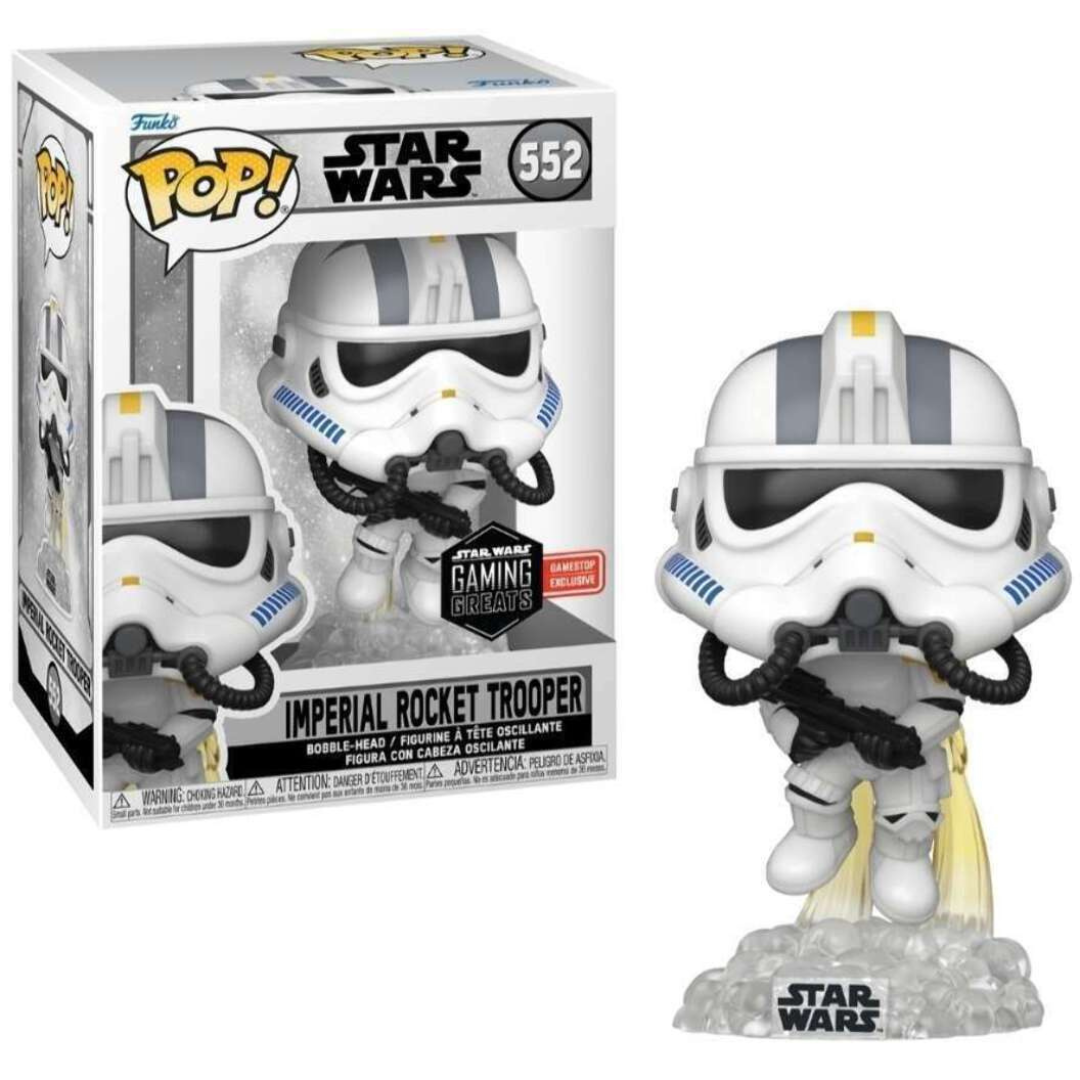 Funko Pop Star Wars Imperial Rocket Trooper 552 Gaming Greats Gamestop Exclusive