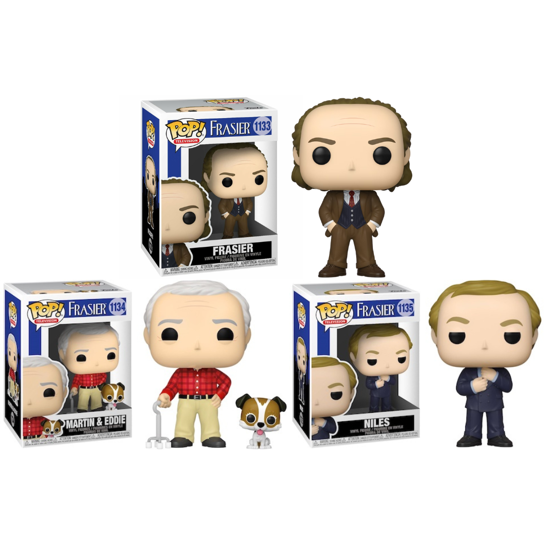 Funko Pop TV Shows Frasier Niles, Martin & Eddie, Frasier SET
