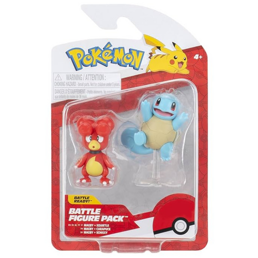 POKEMON BATTLE FIGURE PACK MAGBY + SQUIRTLE
