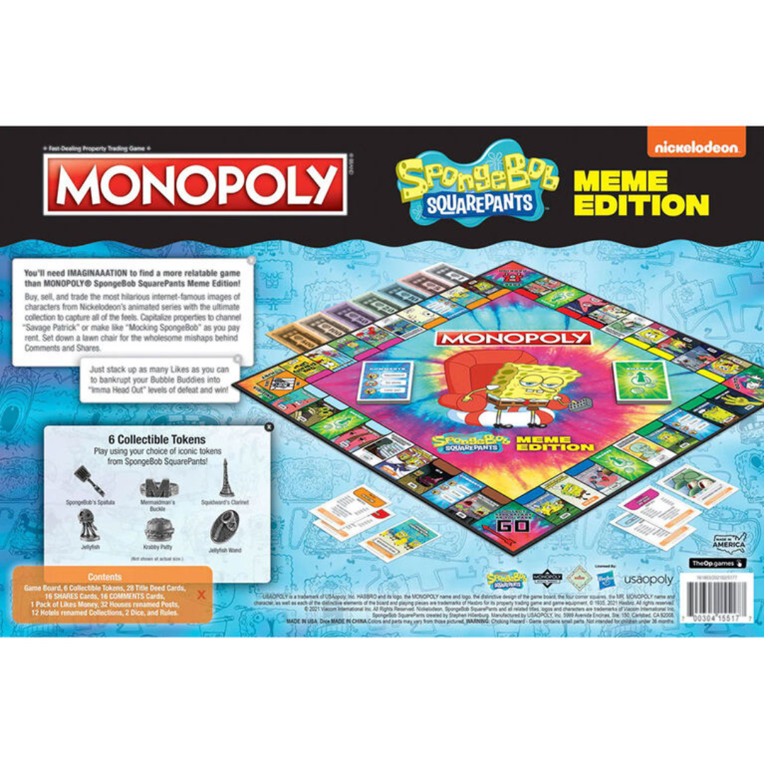 Monopoly Spongebob Squarepants Meme Edition