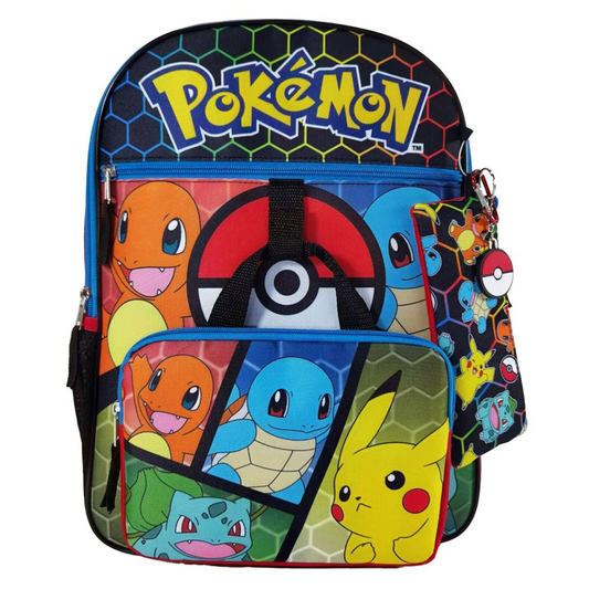 Pokémon Generation 1 Panels Kids 16" Backpack and Lunch Bag 5 Piece Set