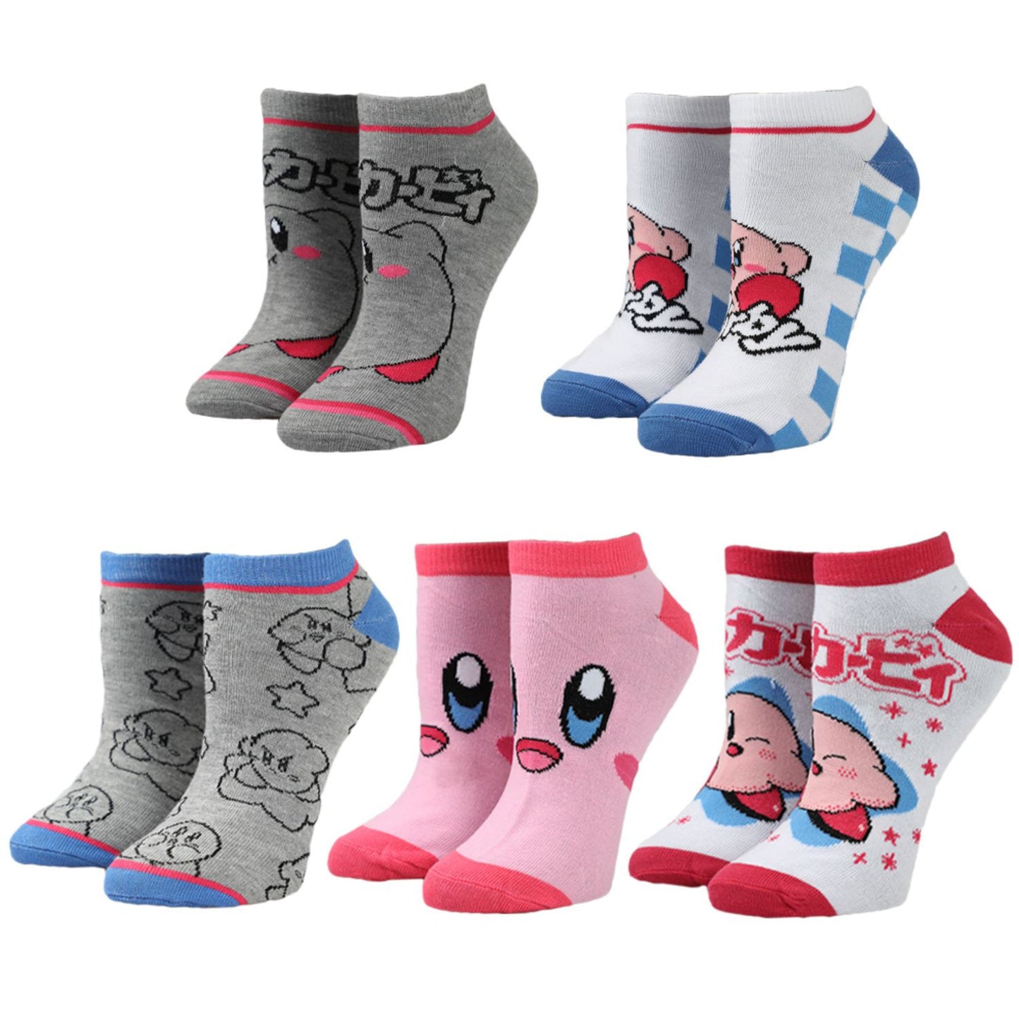 KIRBY - Kirby 5 Pair Ankle Socks Pack