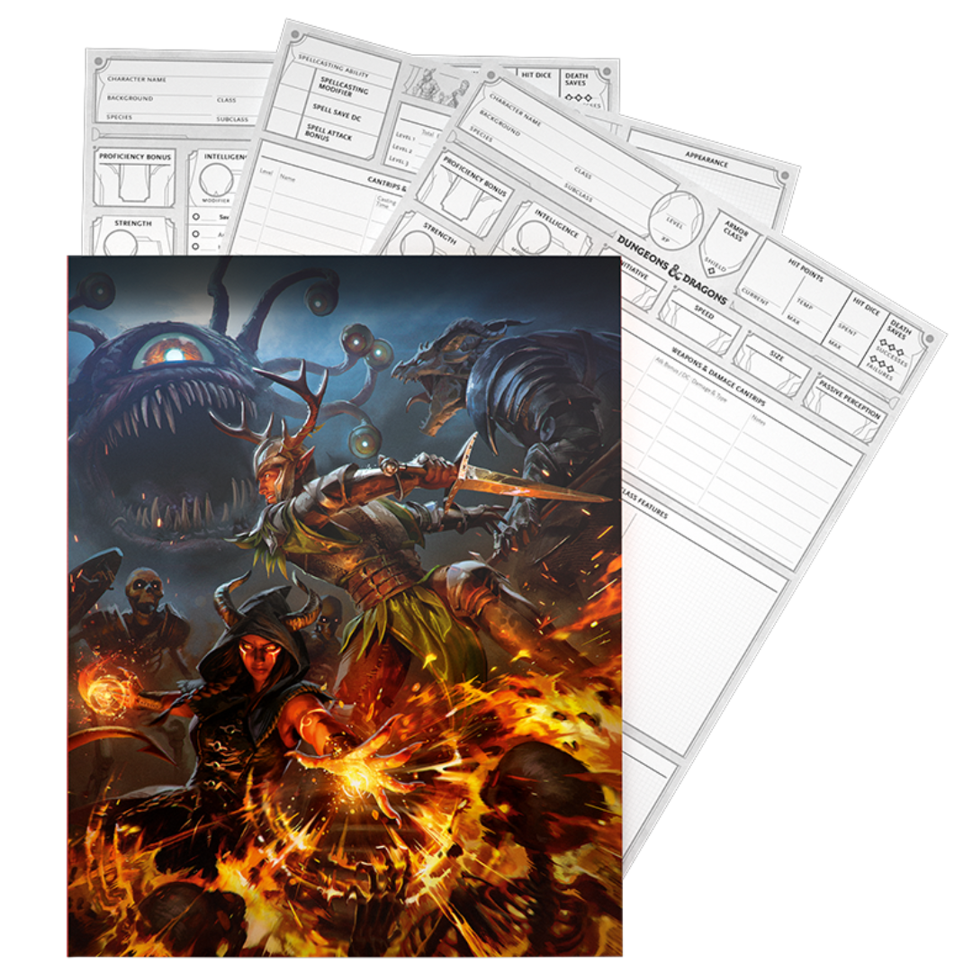 Dungeons & Dragons DND RPG 2024 5th Edition Character Sheets