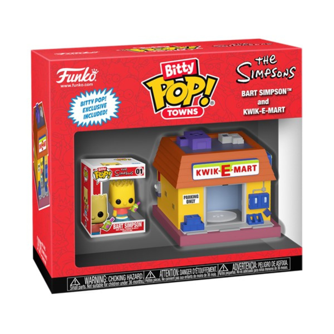 Funko Bitty Pop Towns Bart Simpson and Kwik-E-Mart