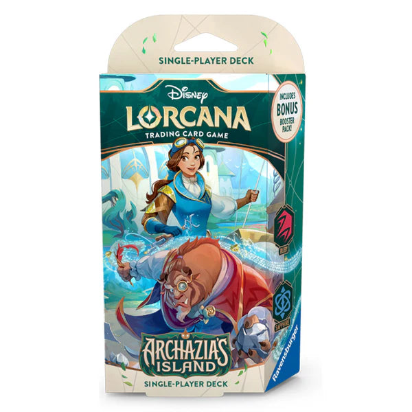 DISNEY LORCANA ARCHAZIA’S ISLAND STARTER SINGLE-PLAYER DECK (RUBY, SAPPHIRE)