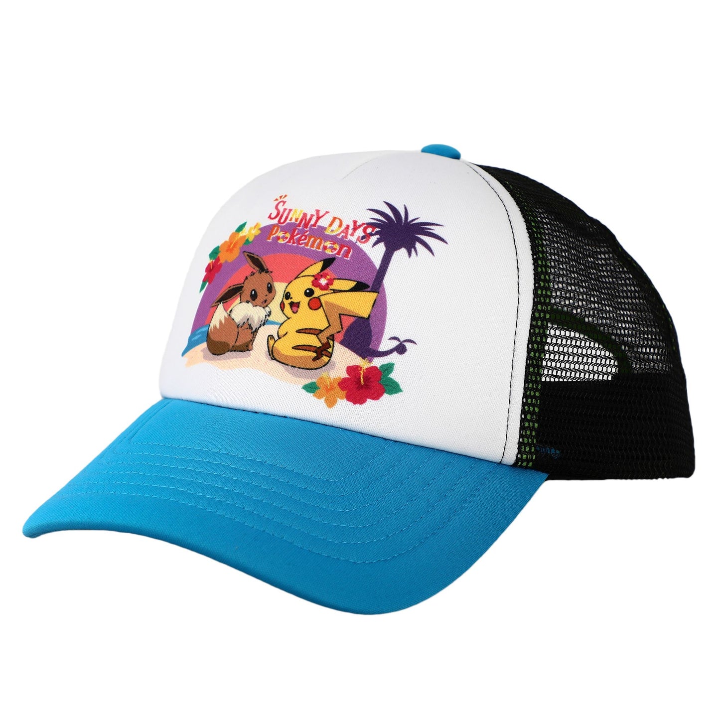 Pokemon Pikachu Eevee Sunny Days Snapback Trucker Hat