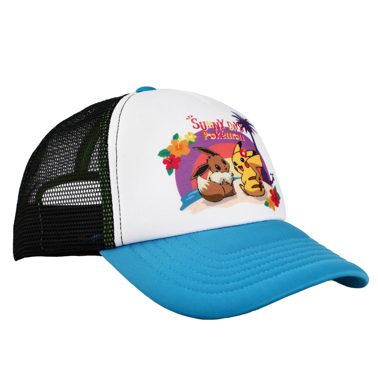 Pokemon Pikachu Eevee Sunny Days Snapback Trucker Hat