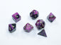 Dice Chessex Mini-Hedral 7-Dice Set Gemini Black-Purple/Gold 20640