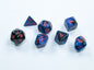 Dice Chessex Mini-Hedral 7-Die Set Gemini Black-Starlight/Red 20658