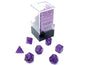 Dice Chessex Mini-Hedral 7-Die Set Borealis Royal Purple/Gold 20587