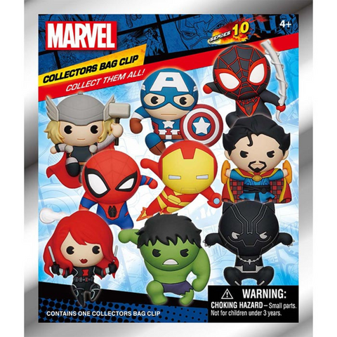 Blind Bags Marvel 3D Foam Bag Clips Series 10 - 1 Pack