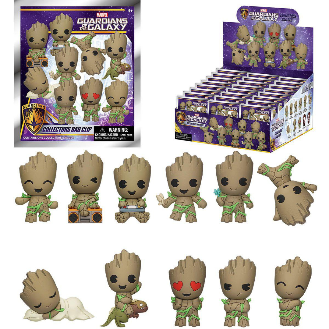 Blind Bags Guardians Of The Galaxy 3D Foam Bag Clips Series 1 Groot - 1 Pack