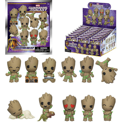 Blind Bags Guardians Of The Galaxy 3D Foam Bag Clips Series 1 Groot - 1 Pack