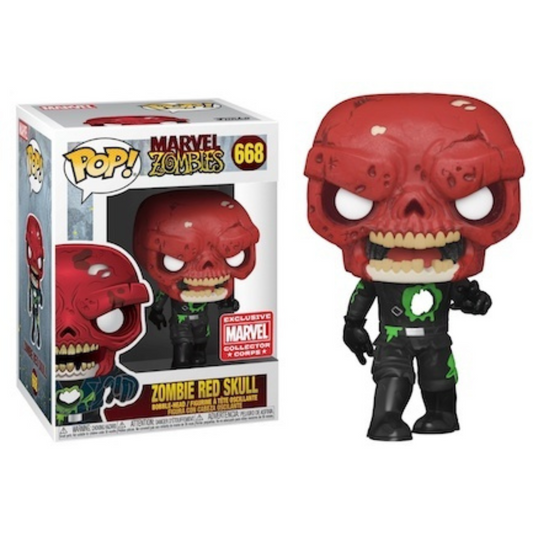 Funko Pop Marvel Zombie Red Skull 668 Marvel Collector Corps Exclusive