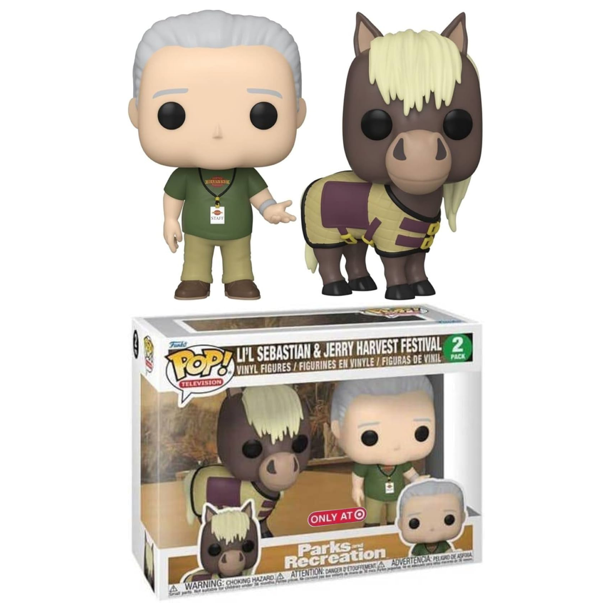 Funko Pop Television Parks and Recreation Li'l Sebastian & Jerry Harvest Festival 2pack