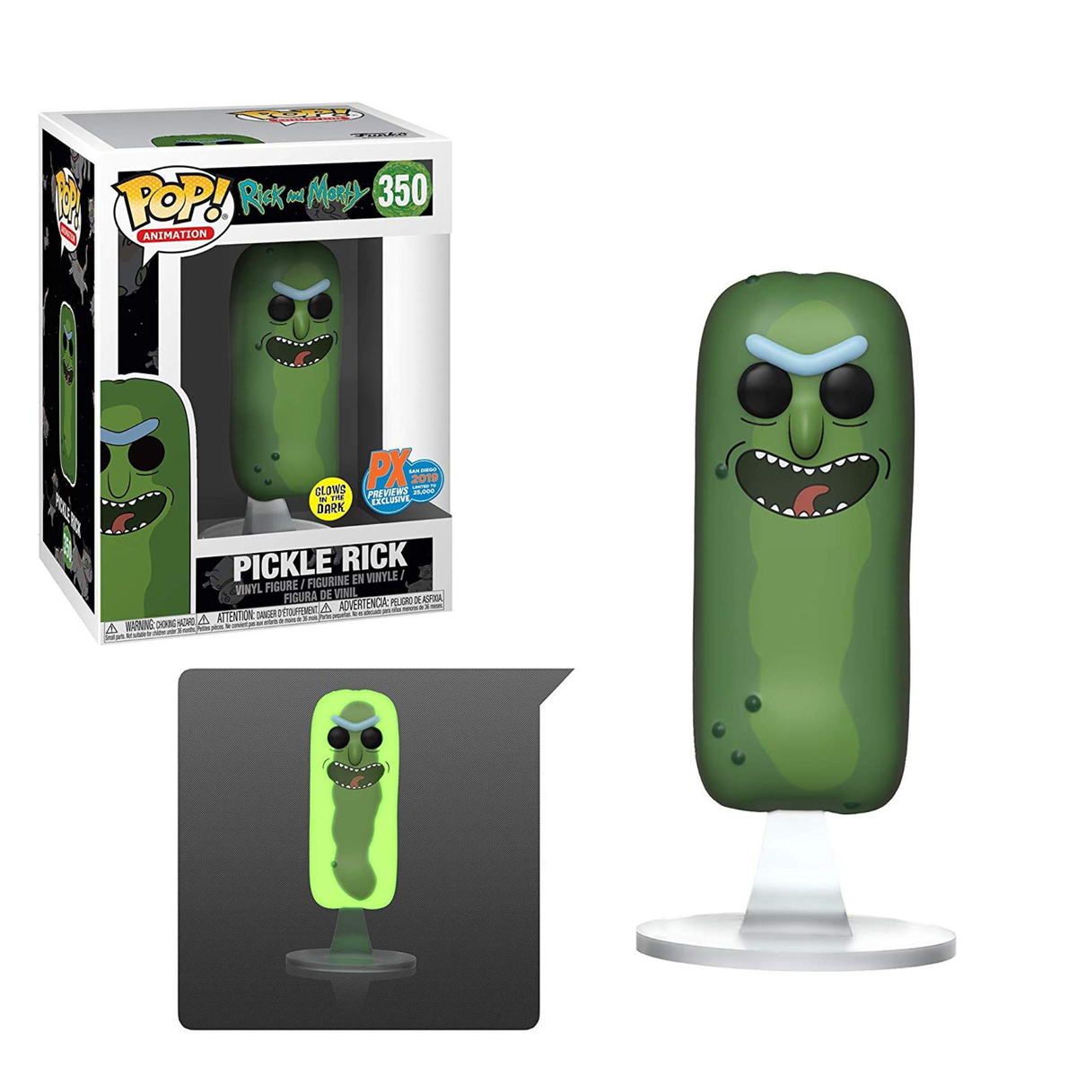 Funko Pop Animation Rick and Morty Pickle Rick 350 2019 PX Previews Exclusive 25,000PCS