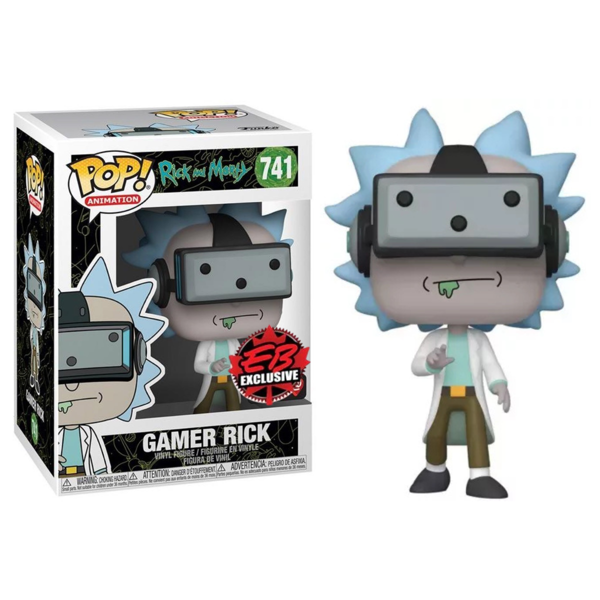 Funko Pop Animation Rick and Morty Gamer Rick 741 EB Exclusive