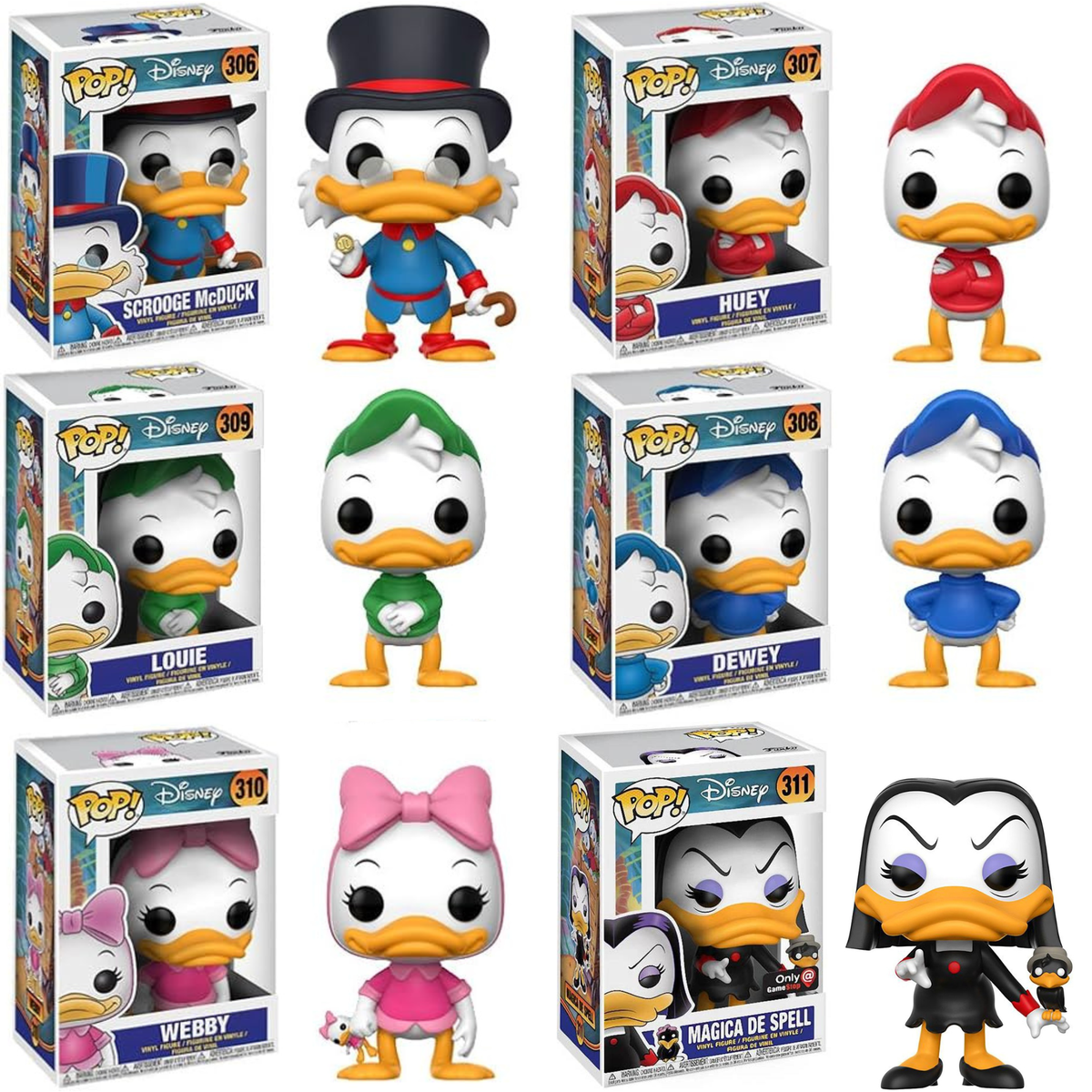 Funko Pop Disney Duck Tales SET of 6