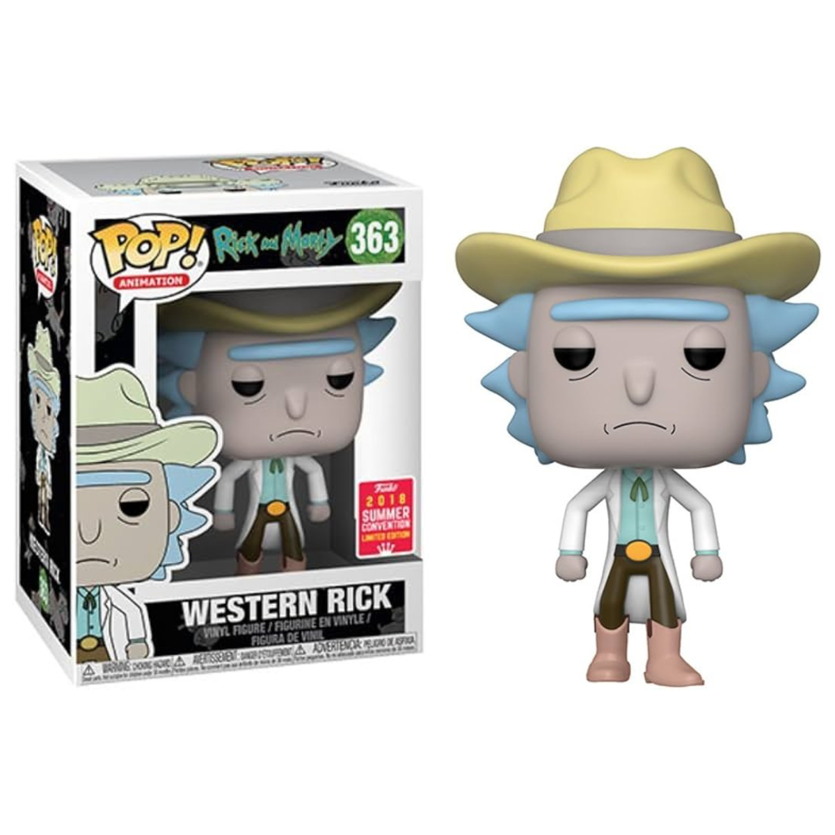Funko Pop Animation Rick and Morty Western Rick 363 2018 Summer Convention
