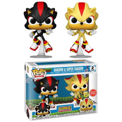 Funko Pop Games Sonic the Hedgehog Shadow & Super Shadow 2 Pack