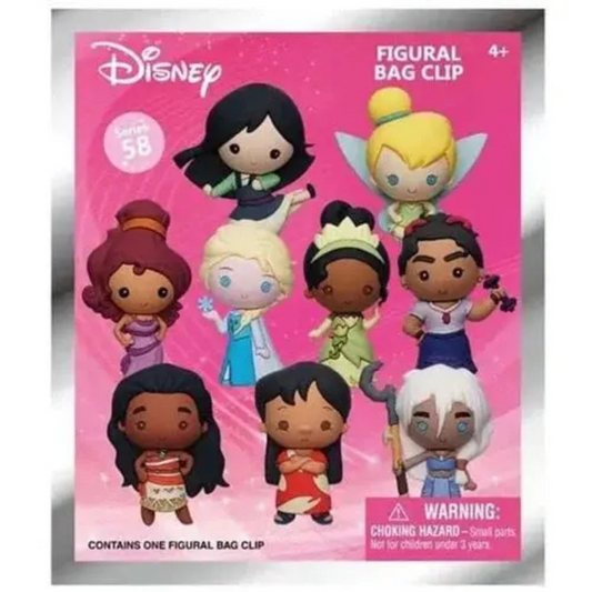 3D FOAM BAG CLIP DISNEY GIRL POWER - 1 PACK
